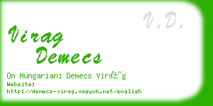 virag demecs business card